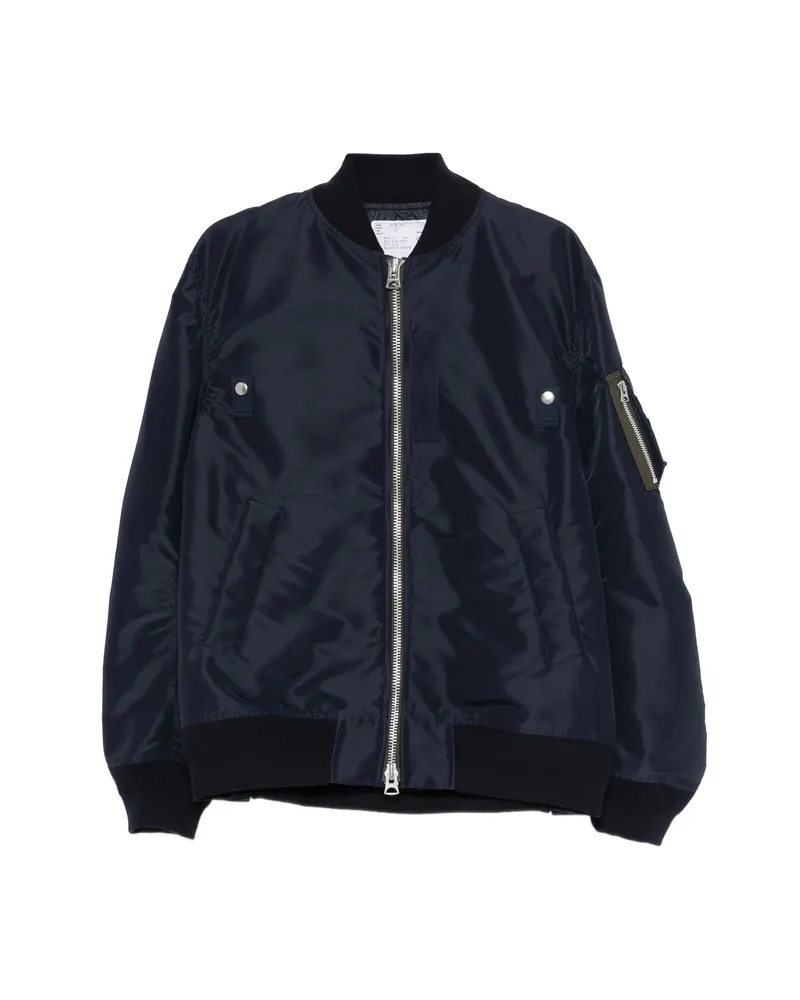 Sacai Zip-up Bomber Jacket Blue