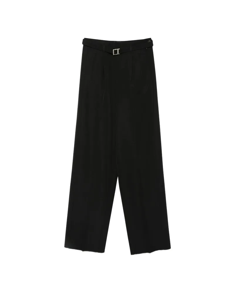 Seafarer Belted Wide-leg Trousers Black