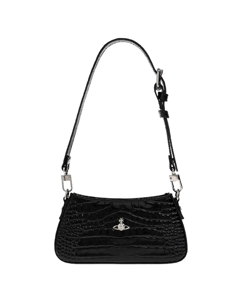 Vivienne Westwood Tasha Orb Embossed Tote Bag Black