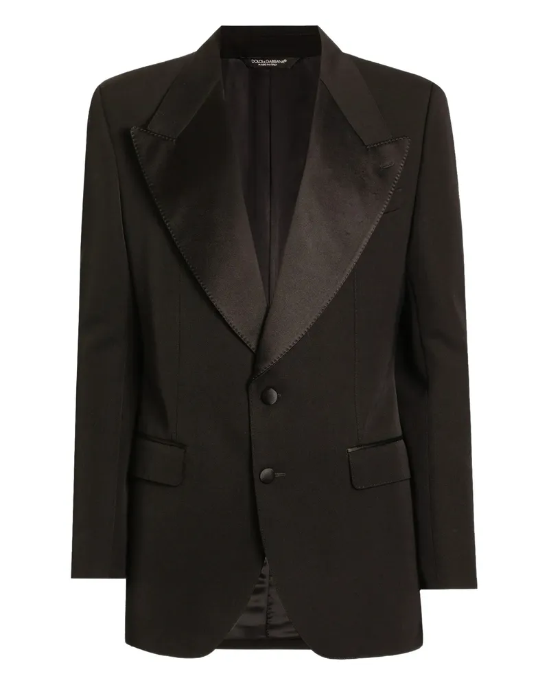Dolce & Gabbana Satin-lapel Blazer Black