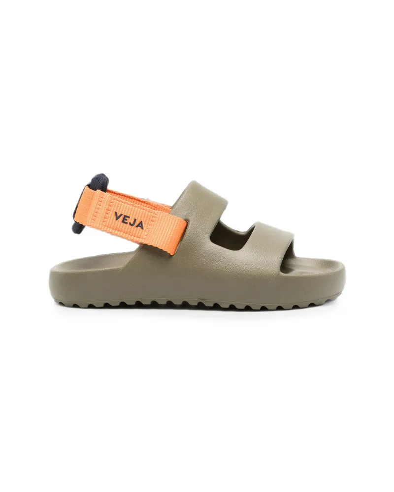 VEJA Mini Etna Touch-strap Sandals Green
