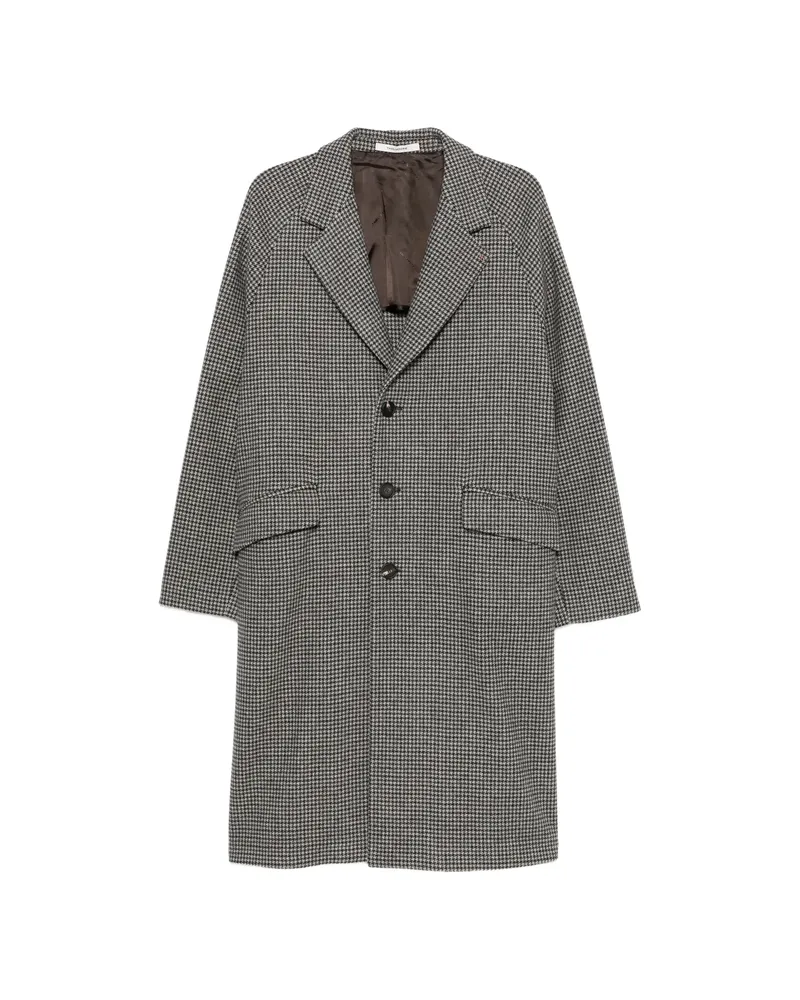Tagliatore Sanford Houndstooth-pattern Single-breasted Coat Grey