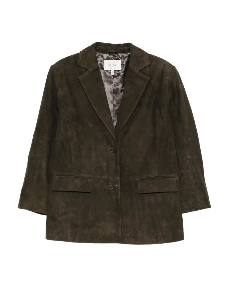 Gestuz Suede Blazer Brown
