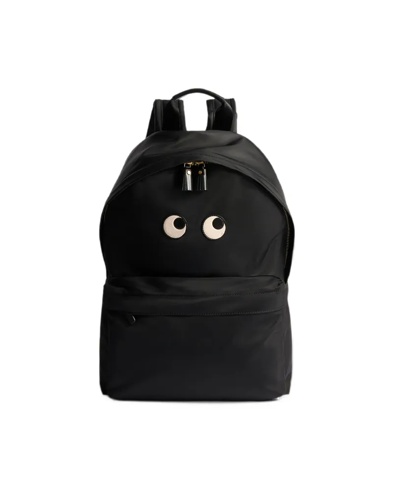 Anya Hindmarch Eyes Regenerated Econyl Nylon Backpack In Black Black