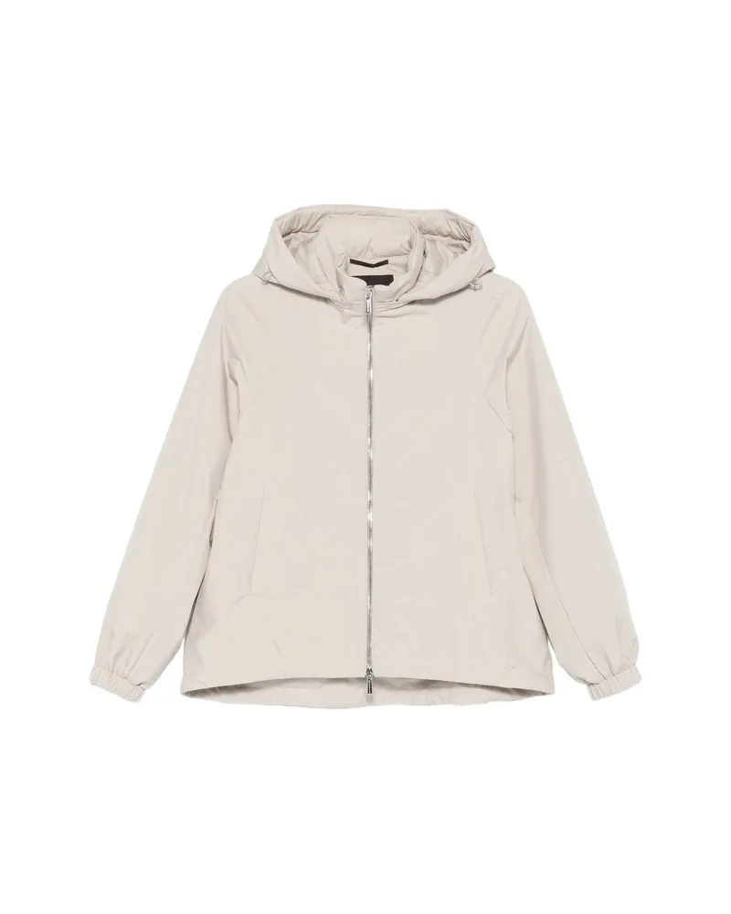 MOORER Cylia Hooded Zip Jacket Neutrals