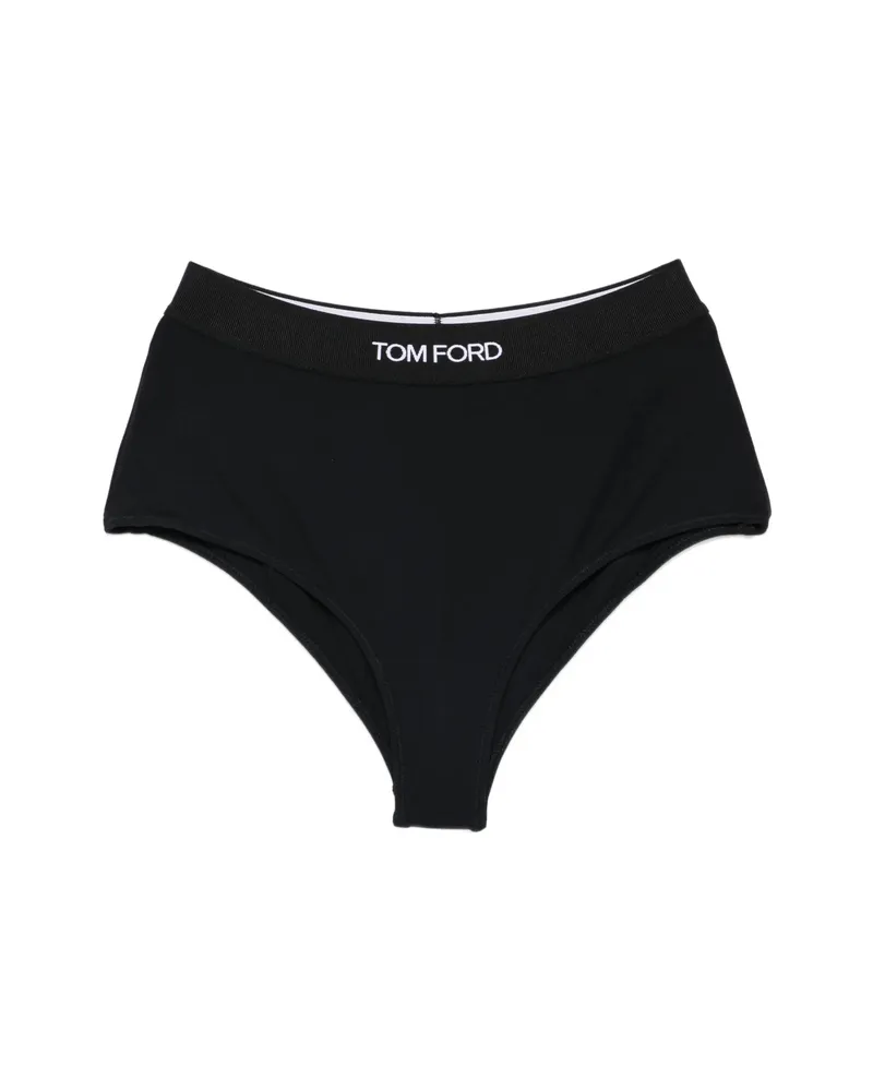 Tom Ford Logo-waistband Briefs Black