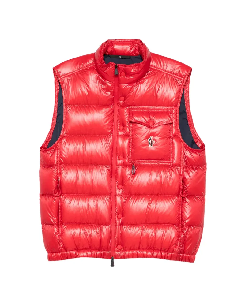 Moncler Uychi Logo-patch Puffer Gilet Red