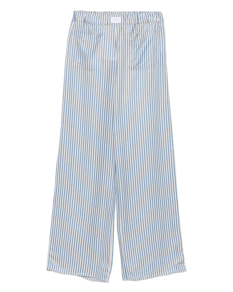 Maison Labiche Oudin Striped Wide-leg Trousers Blue