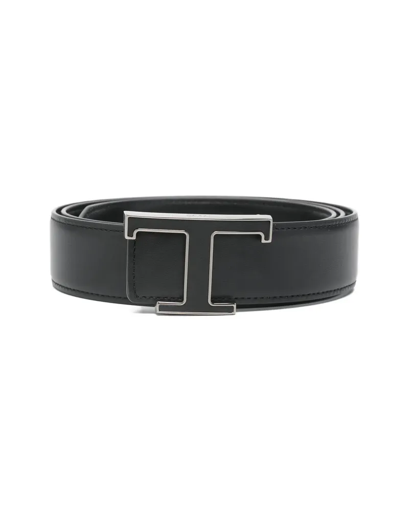 TOD'S Metal Buckle Belt Black