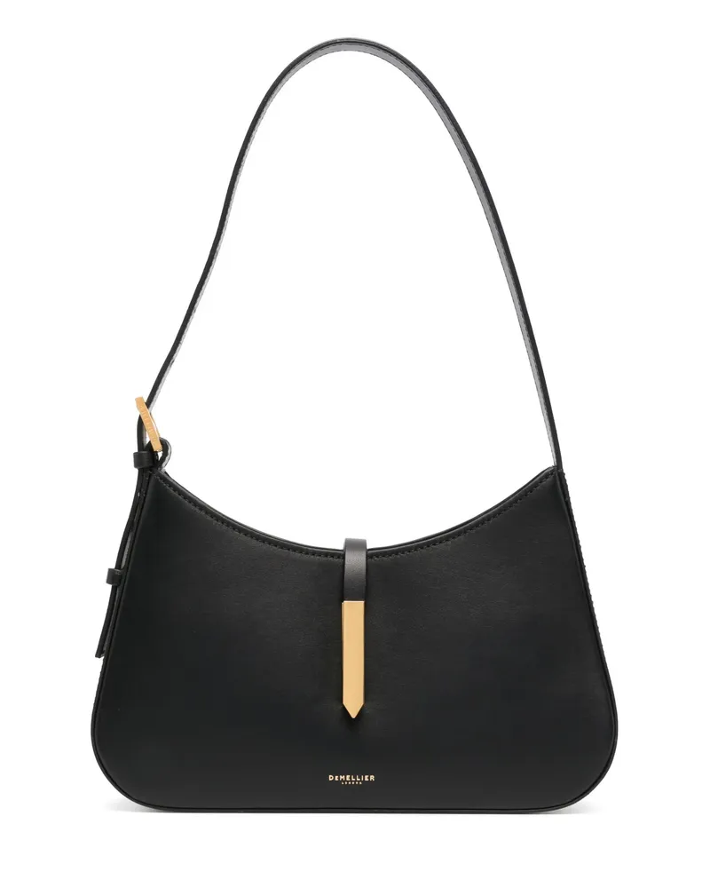 DeMELLIER Tokyo Leather Shoulder Bag Black