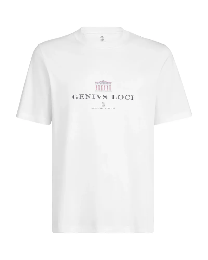 Brunello Cucinelli Graphic-print Crew-neck T-Shirt White