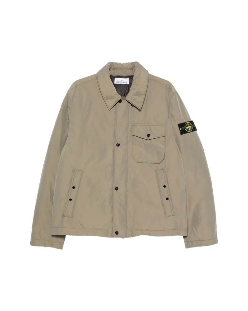Stone Island Logo-patch Zip-fastening Jacket Green