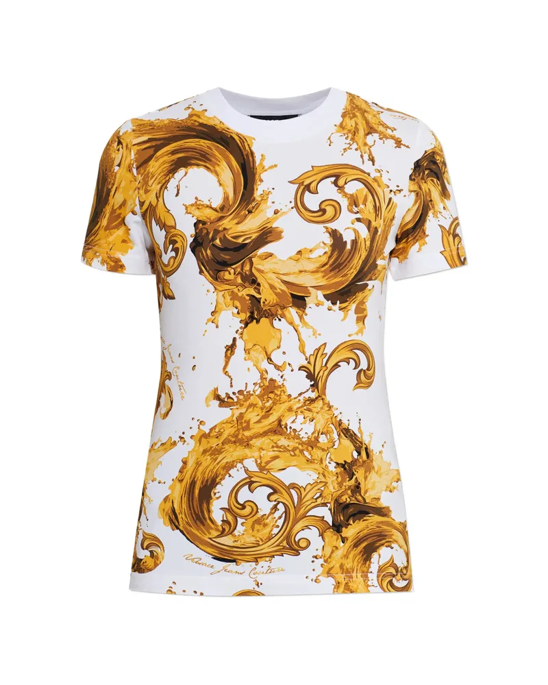 Versace Jeans Patterned T-shirt Yellow