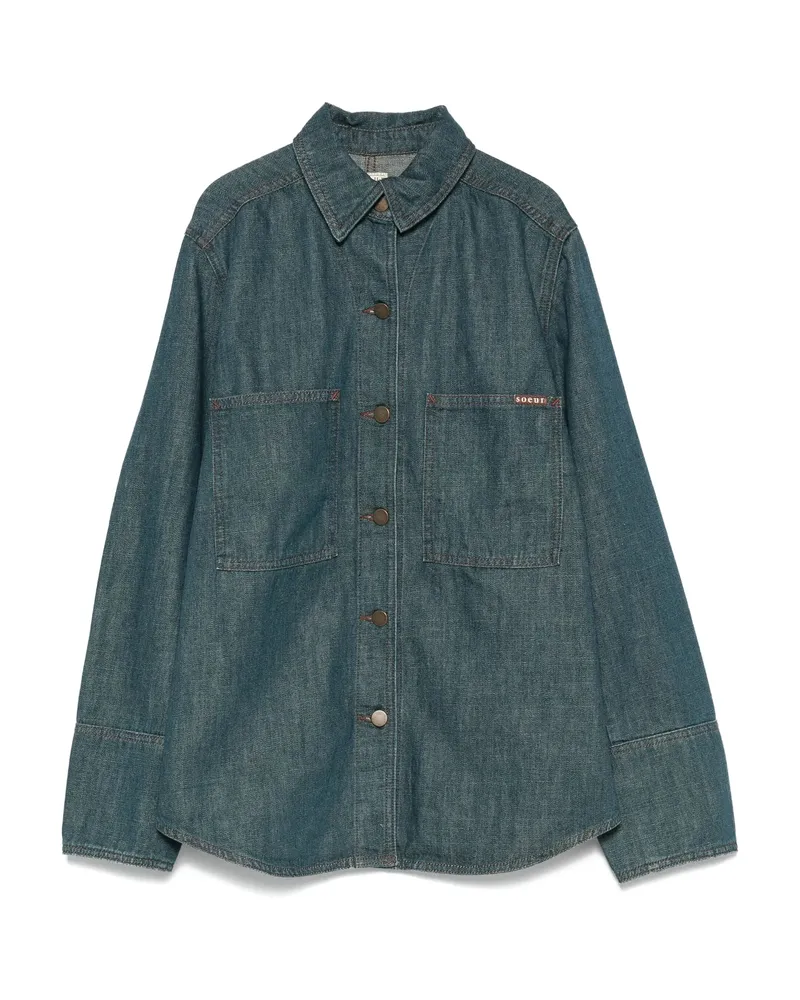 Soeur Button-fastening Patch-pocket Shirt Blue