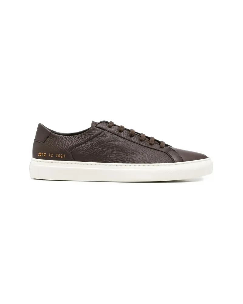 Common Projects Leather Lace-up Sneakers Brown