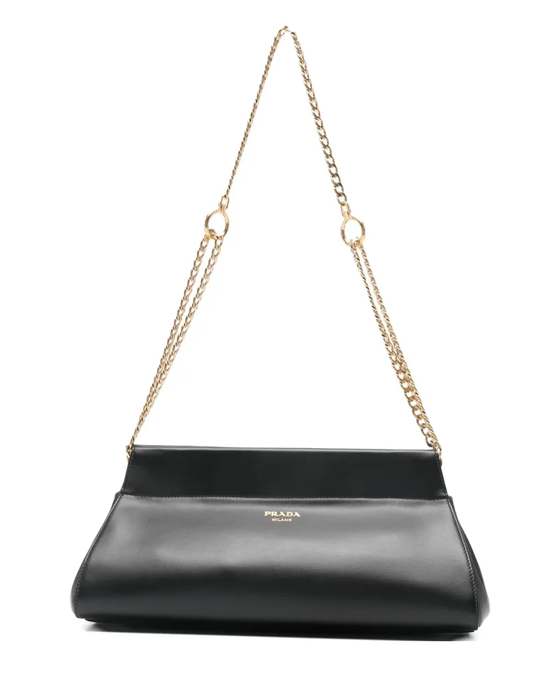 Prada Medium Enchaîné Leather Shoulder Bag Black