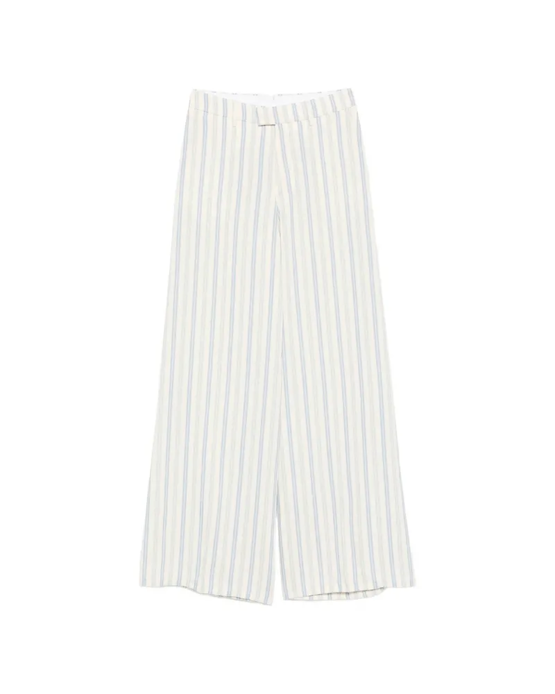 Berwich Striped Wide Leg Trousers Neutrals