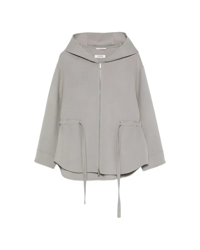Max Mara Monia Hooded Belted Jacket Grey