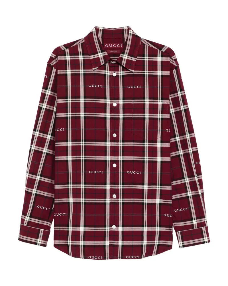 Gucci Patterned Shirt Red