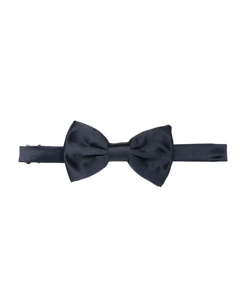 Lady Anne Satin Silk Bow Tie Blue