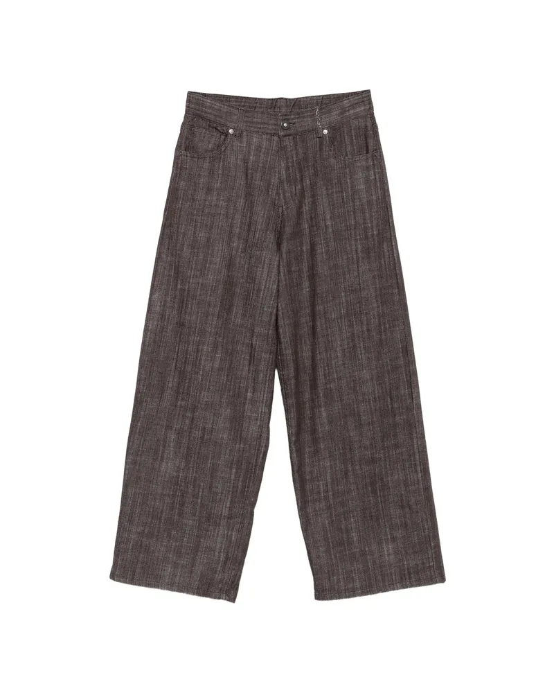 PANICALE Cashmere Straight-leg Trousers Brown