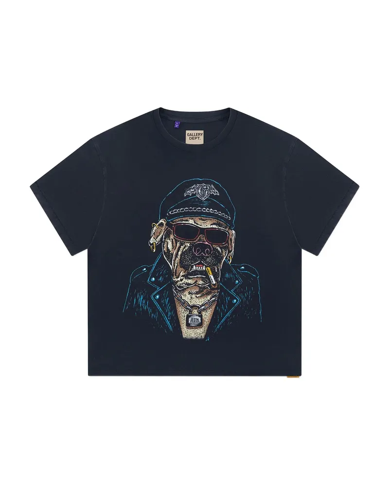 GALLERY DEPT. Oct Biker Dog T-shirt Black