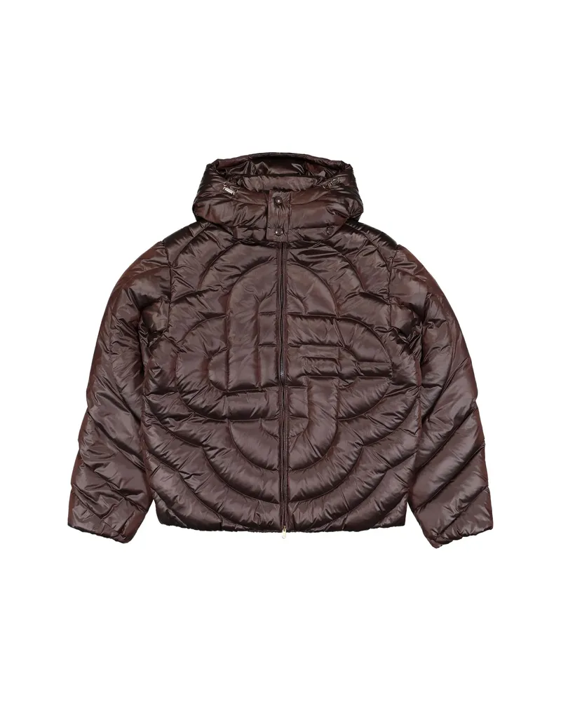 Casablanca Paris Quilted Puffer Jacket Brown