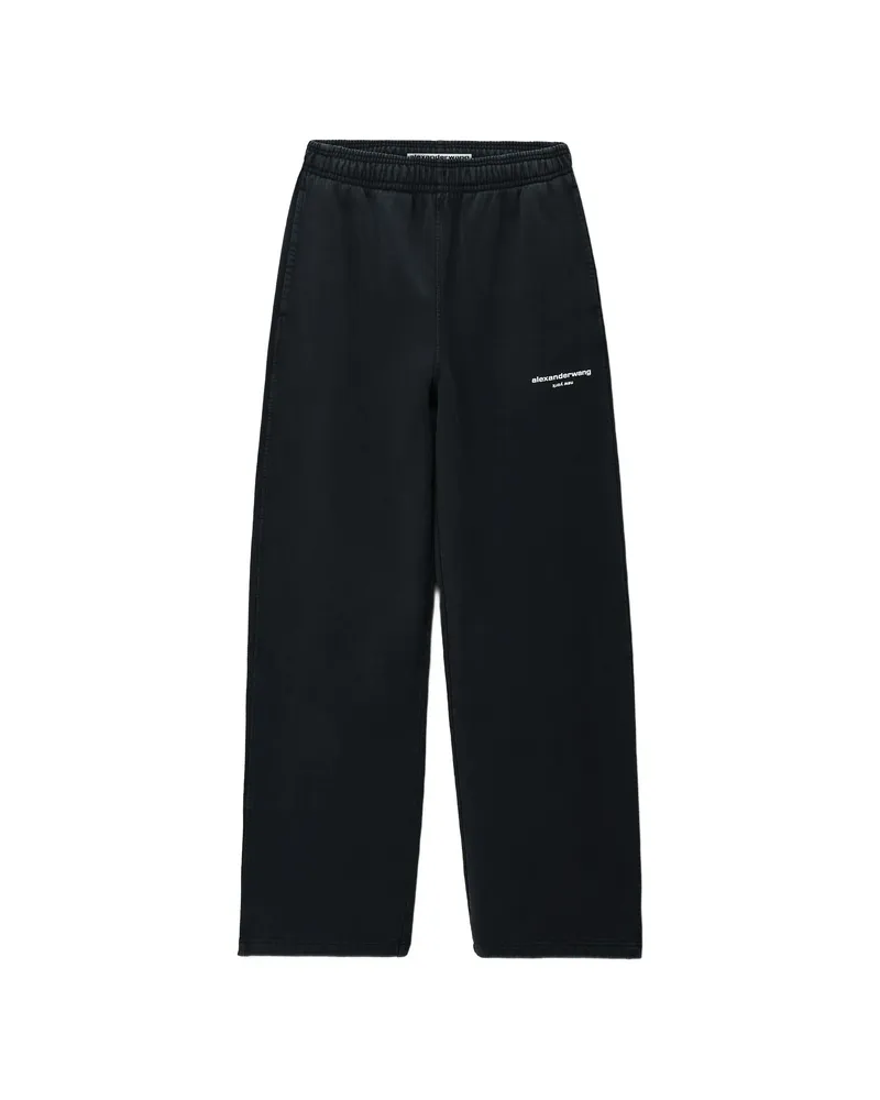 Alexander Wang Logo-print Mid-rise Oversized Sweatpants Black