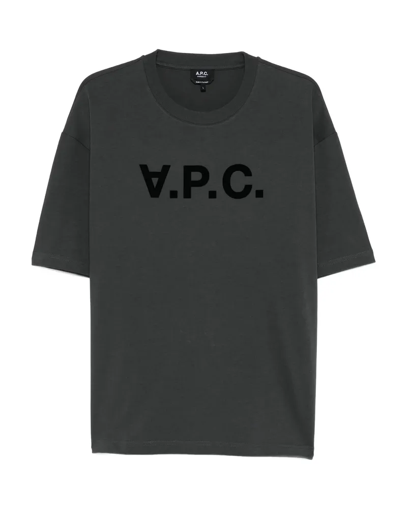A.P.C. A. p.c. Logo-detail T-shirt Grey