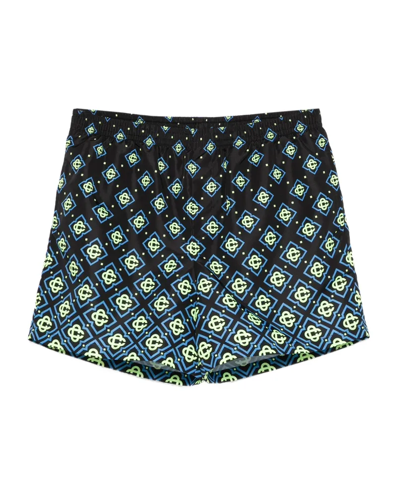 Casablanca Paris Degrade Monogram-print Swim Shorts Black