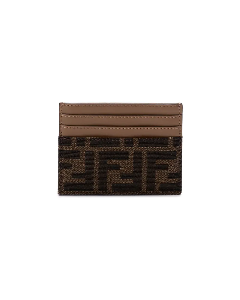 Fendi FF Card Holder Brown