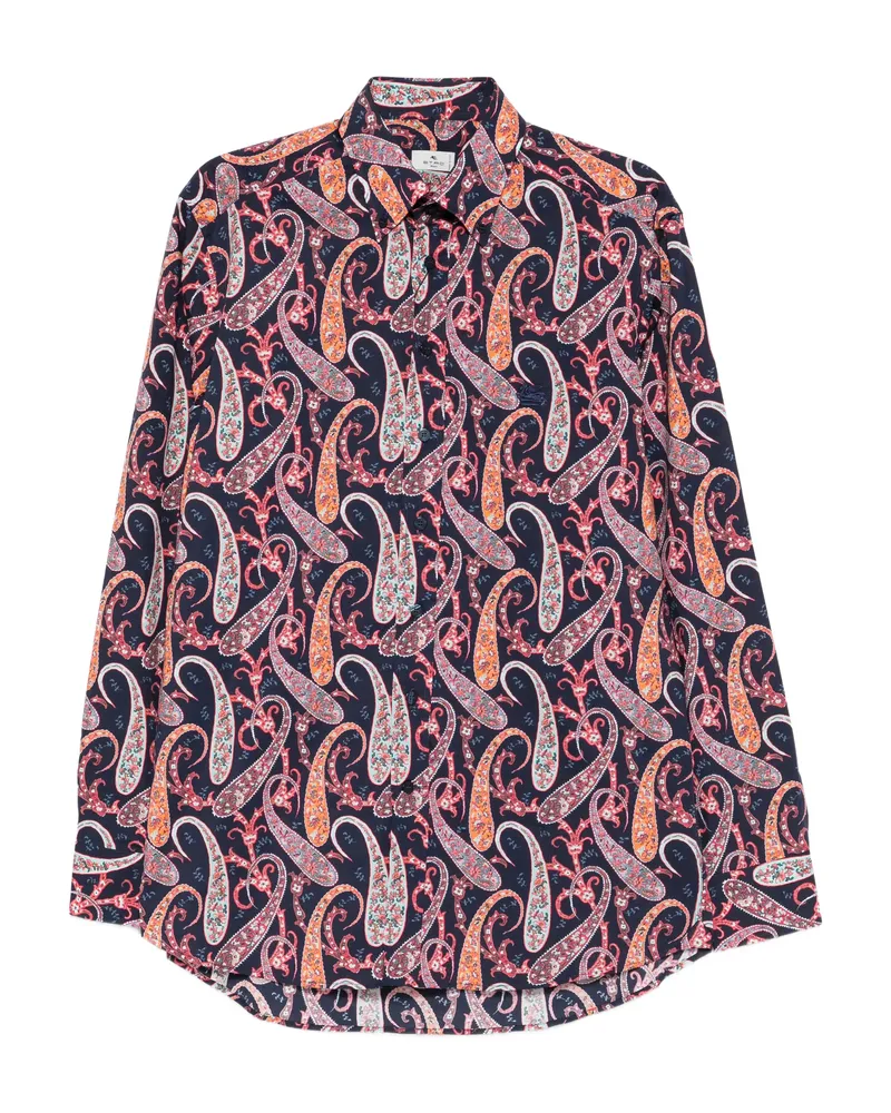 Etro Paisley Shirt Blue