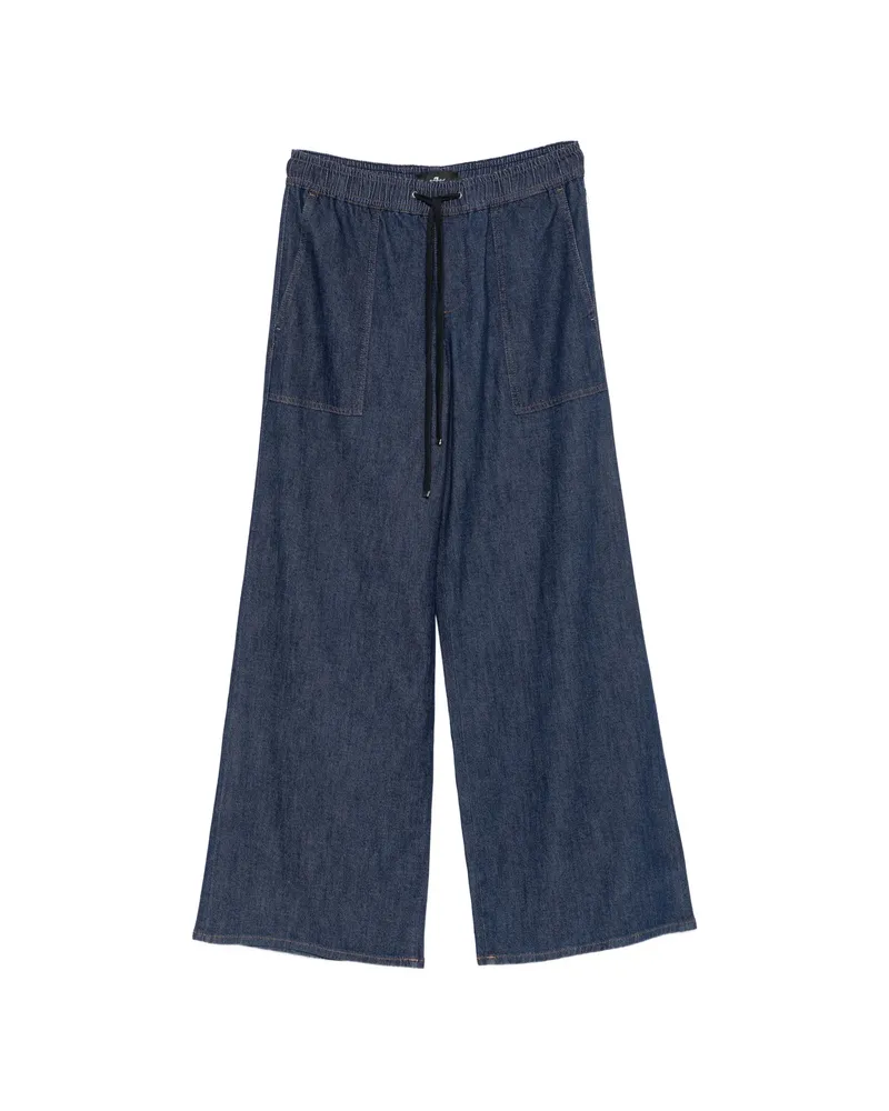 7 for all mankind Utility Drawstring Wide-leg Jeans Blue