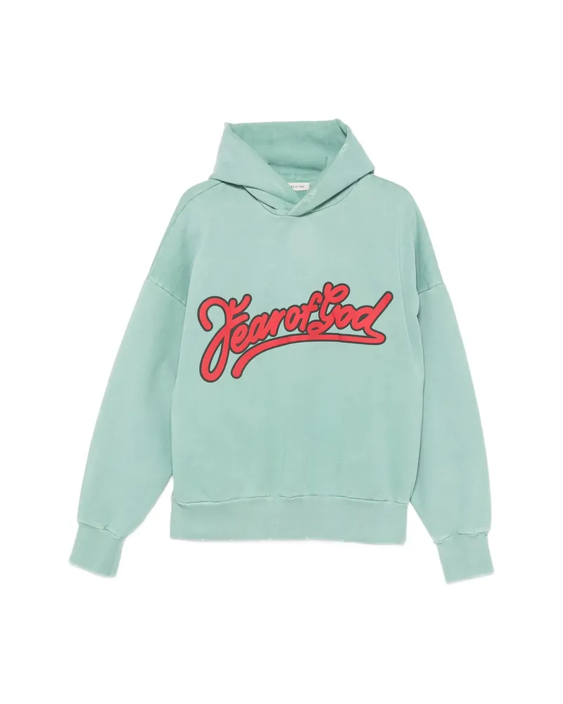 Fear of God Logo-print Hoodie Green