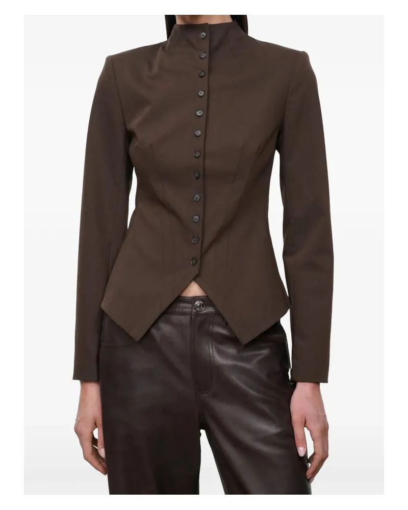 STAUD Adrian Button-up Jacket Brown