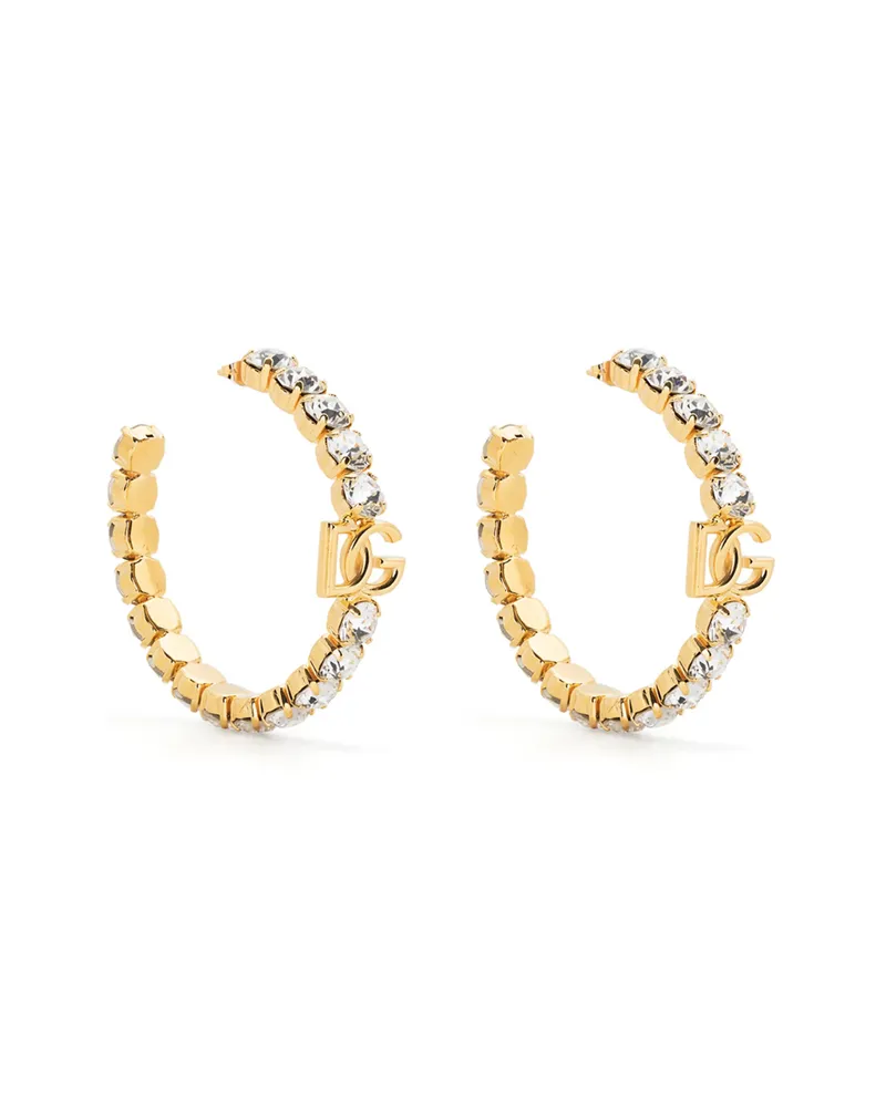 Dolce & Gabbana DG Crystal-embellished Hoop Earrings 