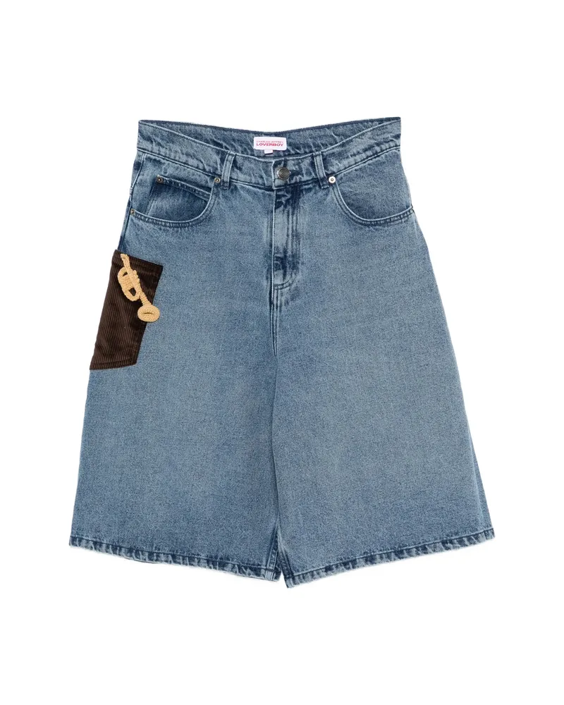 Charles Jeffrey Loverboy Patch-pocket Shorts Blue