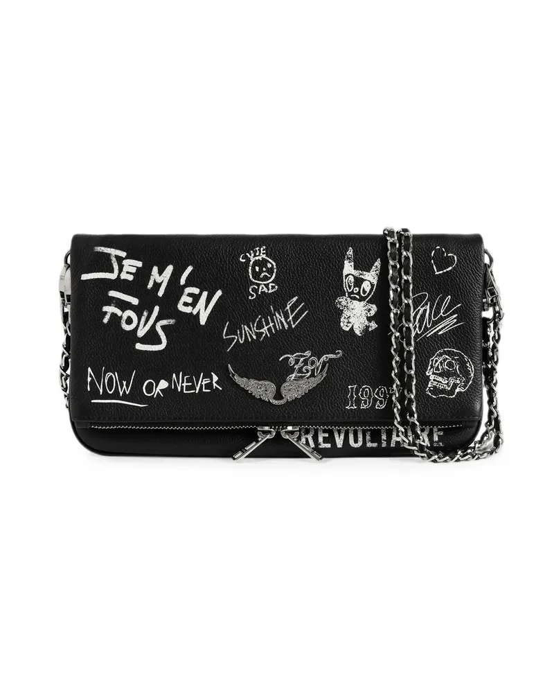 Zadig & Voltaire Rock Arty Tag Clutch Black