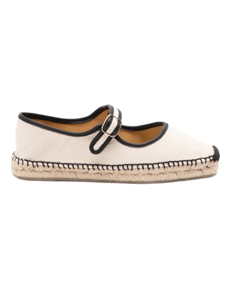 Castañer Buckled Piped Espadrilles Neutrals