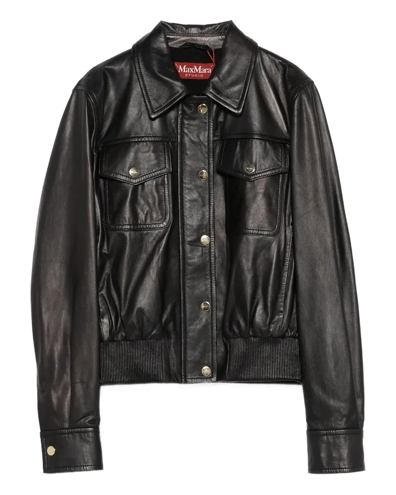 Max Mara Chest-pocket Button-fastening Jacket Black