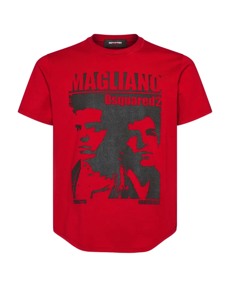 Dsquared2 X Magliano Graphic-print T-shirt Red