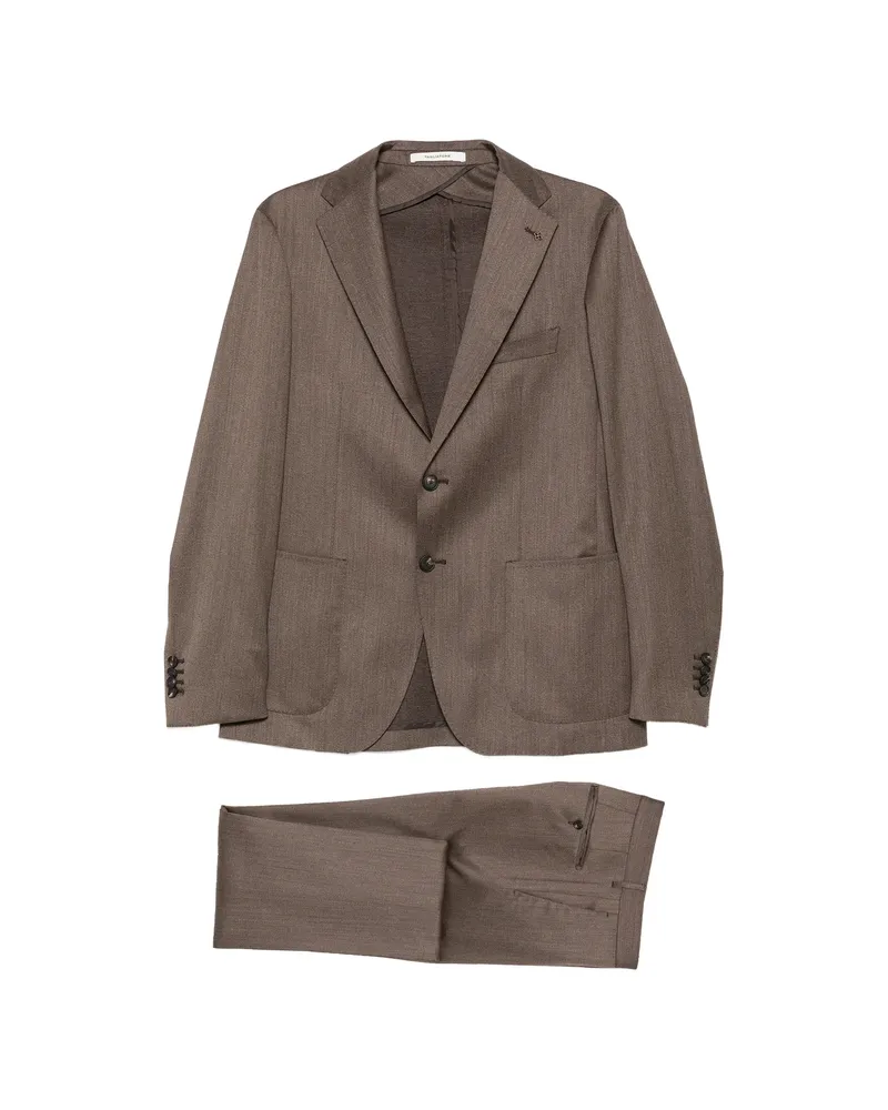 Tagliatore Single-breasted Notched-lapel Suit Brown