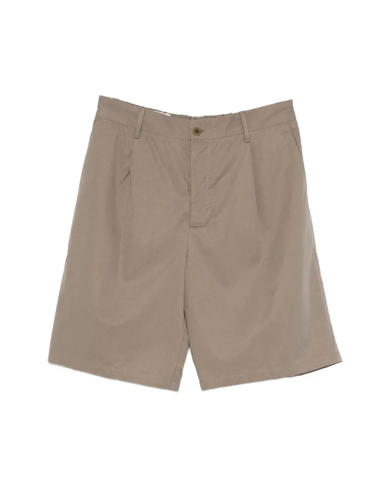 MYTHS Pleated-detail Shorts Neutrals