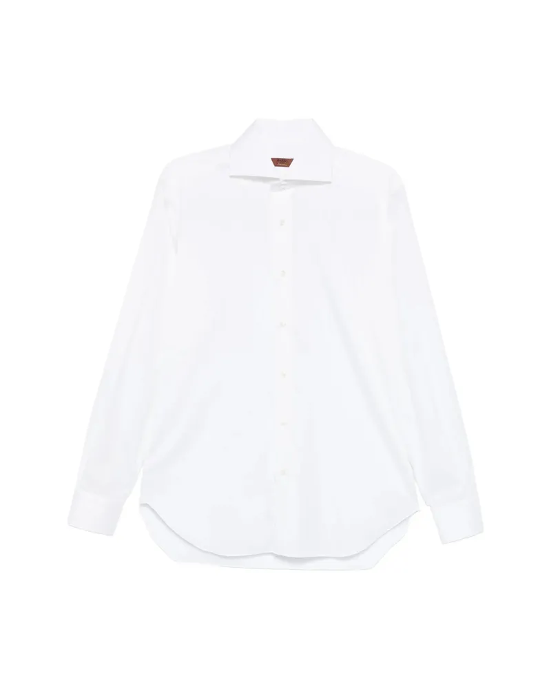 BARBA Curved-hem Shirt White