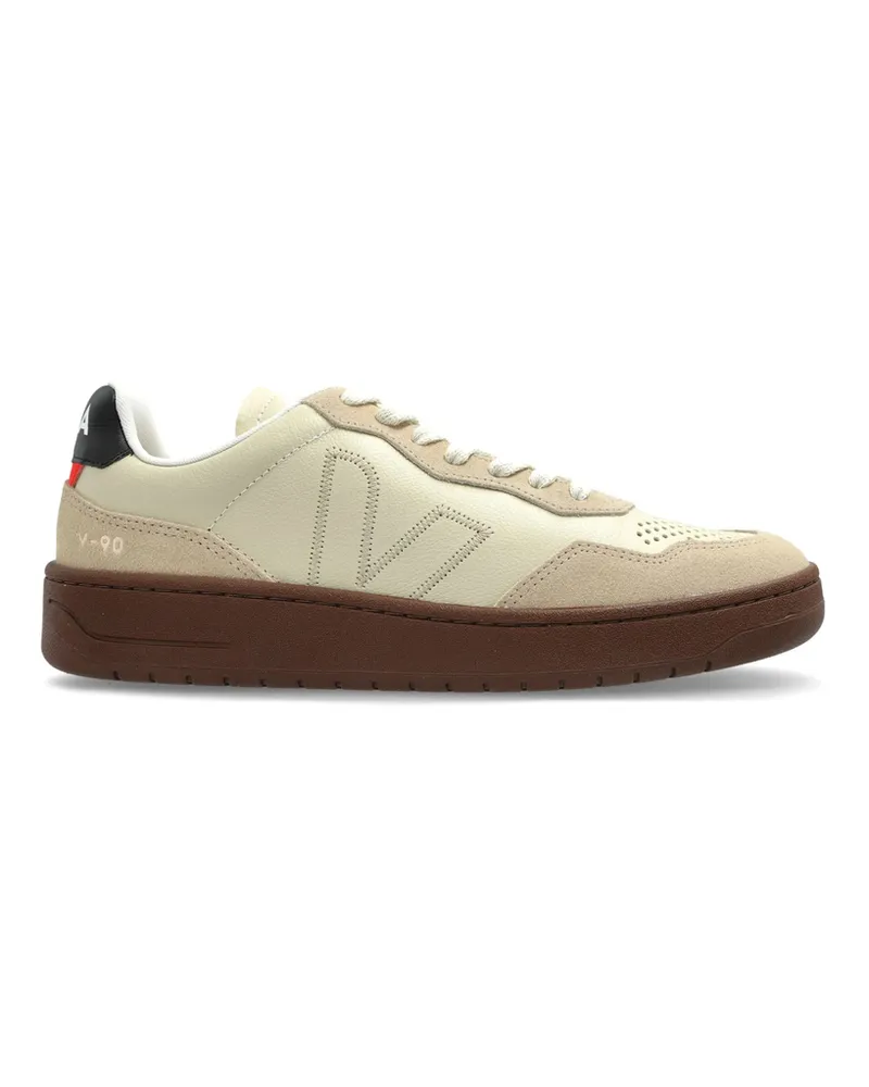 VEJA V-90 Suede Sneakers Neutrals