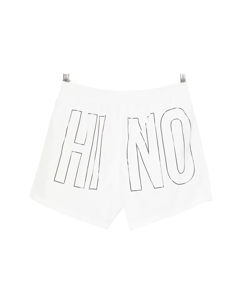 Moschino Logo-print Drawstring Swim Shorts White