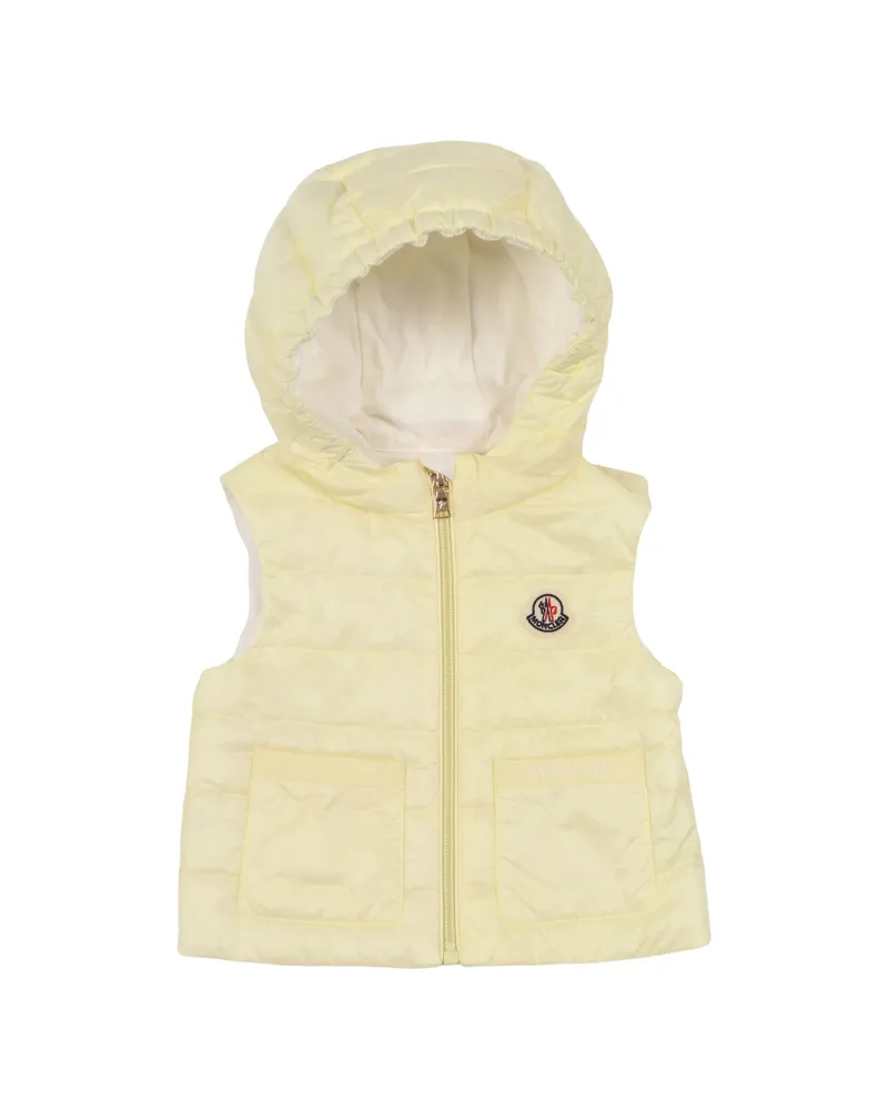 Moncler Lia Logo-detail Hooded Gilet Yellow