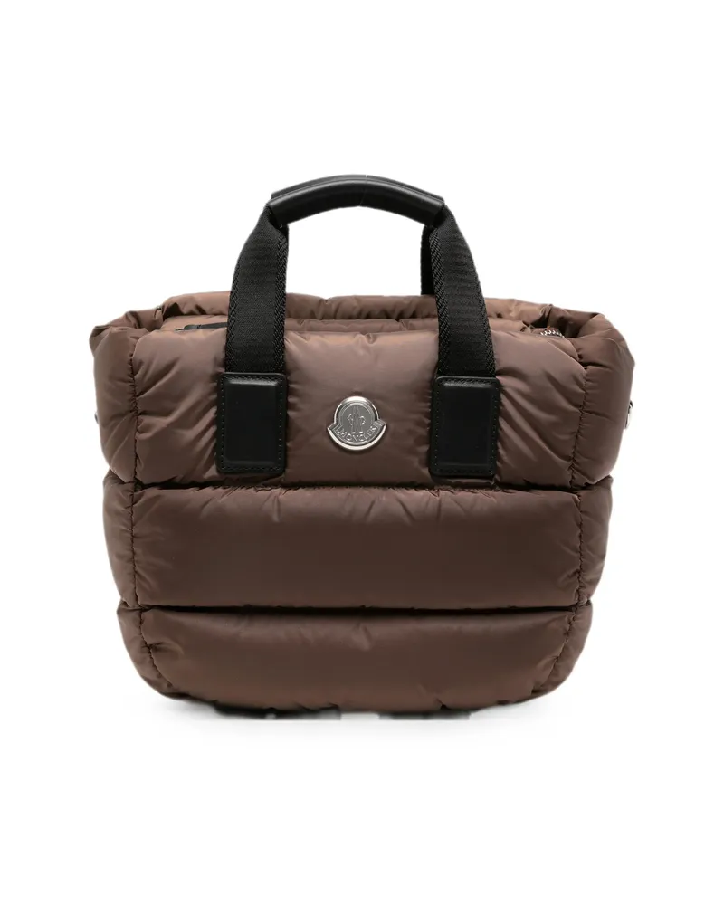 Moncler Mini Caradocquilted Tote Bag Brown