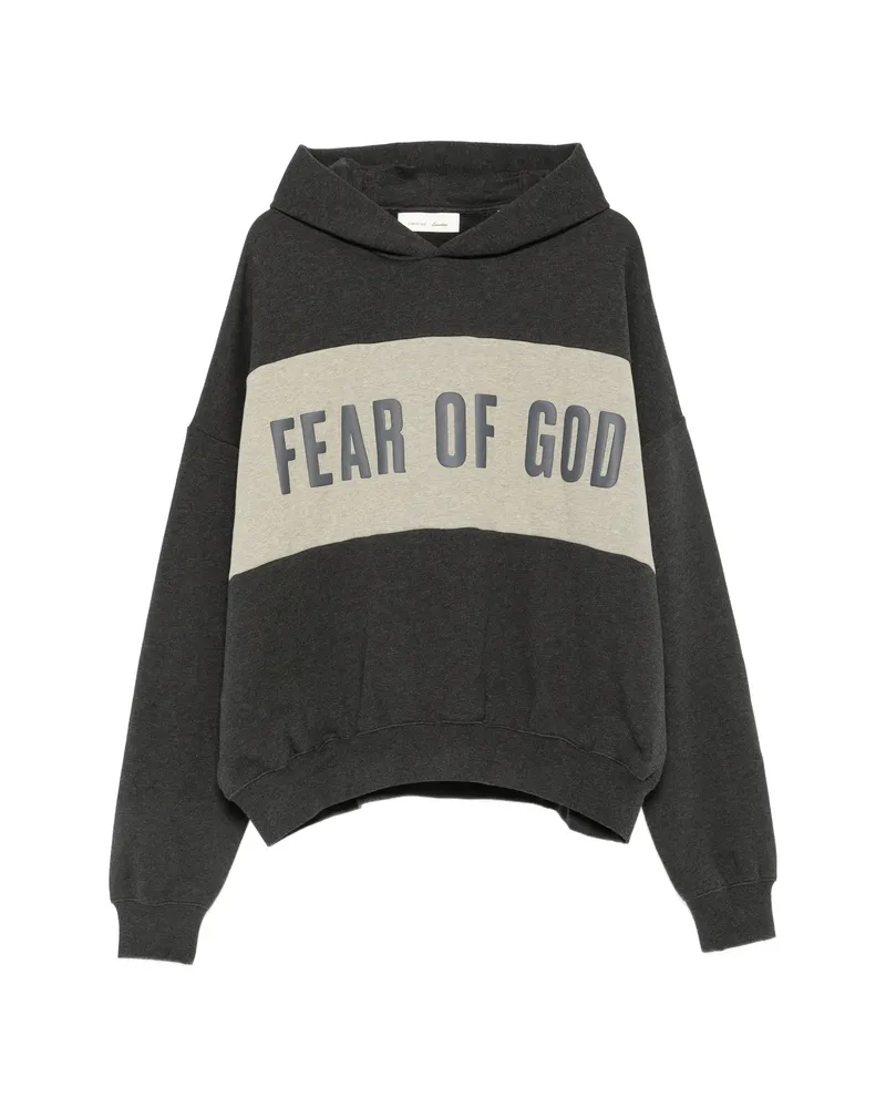 Fear of God Logo-print Panelled Hoodie Black