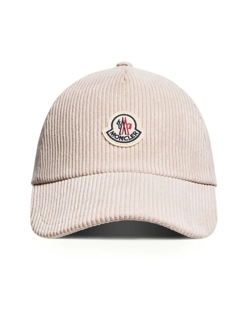 Moncler Corduroy Logo-patch Baseball Cap Neutrals